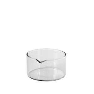 Borosilicate glass crystallising dish with spout