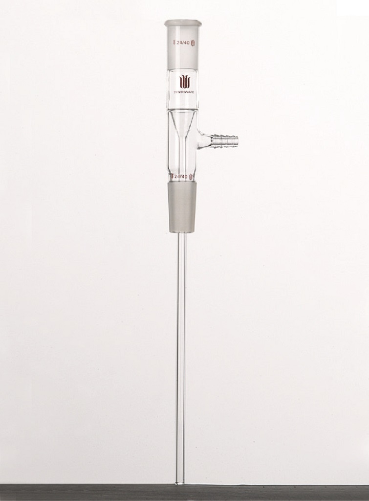 Adapter A65, vacuum receiver, inlet with hose connection, long stem