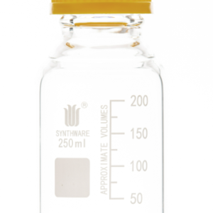 Alternative view of Bottle B14N, wide mouth media storage bottle, inner snap caps