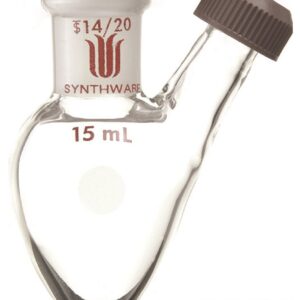 Flask F13, 1-neck, pear shaped, threaded inlet