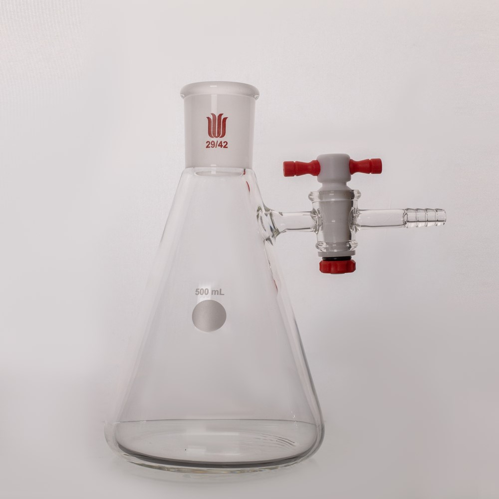 Flask F66, Erlenmeyer, heavy wall design, stopcock - Image 2