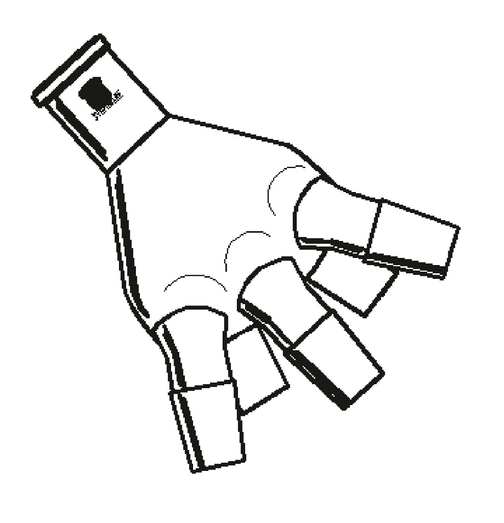 Distillation, receiver F94, 5-receivers with inner joints, Bredt