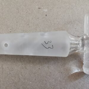Two-Way Hollow Glass Stopcock Plug, 4mm Diameter