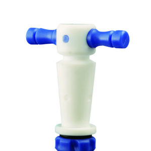 Stopcock plug, T-bore 2mm, 1:5 PTFE