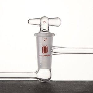 Stopcock S70, glass, hollow plug, vacuum, offset