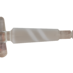 Two-Way Solid Glass Stopcock Plug, 4mm Diameter