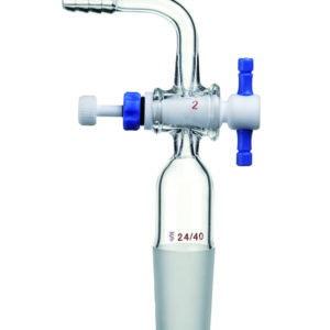 Adapter A72, stopcock PTFE, metering flow control, 90°