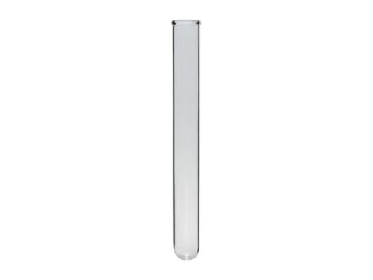 Rimmed borosilicate glass test tubes