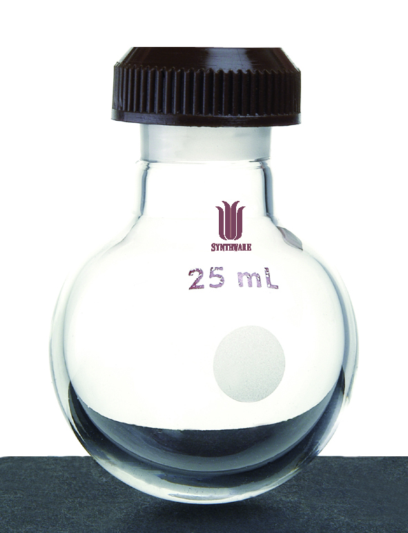 Microscale, flask F30m, 1-neck, round bottom, threaded