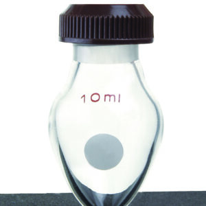 Microscale, flask F32m, 1-neck, pear shape, threaded
