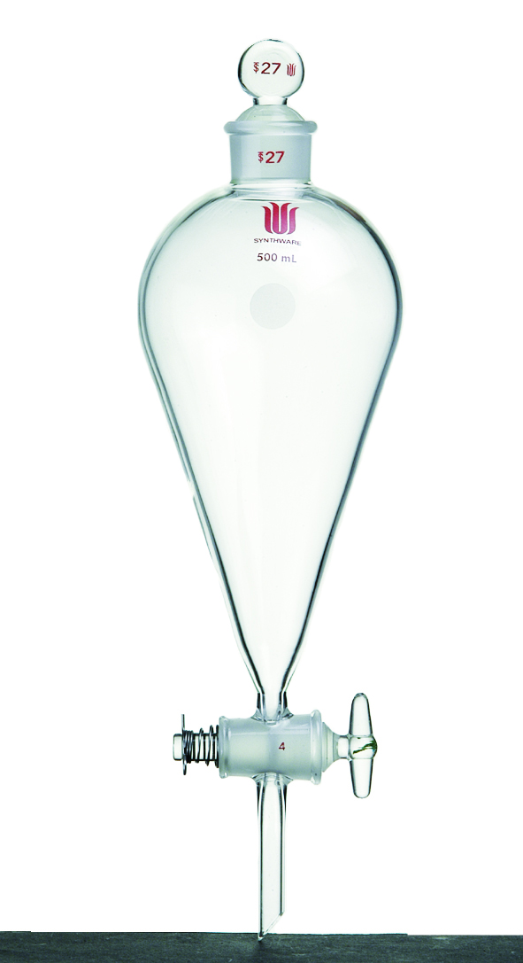 Funnel F78, separatory, Squibb, glass stopcock