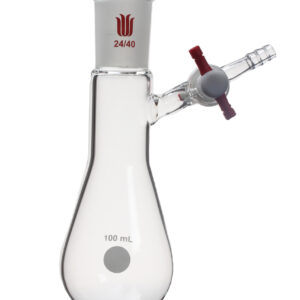 Schlenk flask F90, modified, PTFE stopcock