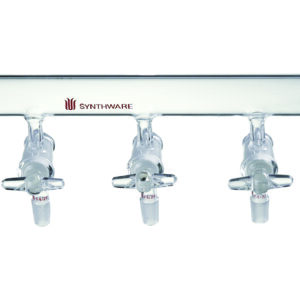 Manifold M22, vacuum solid glass stopcocks, single