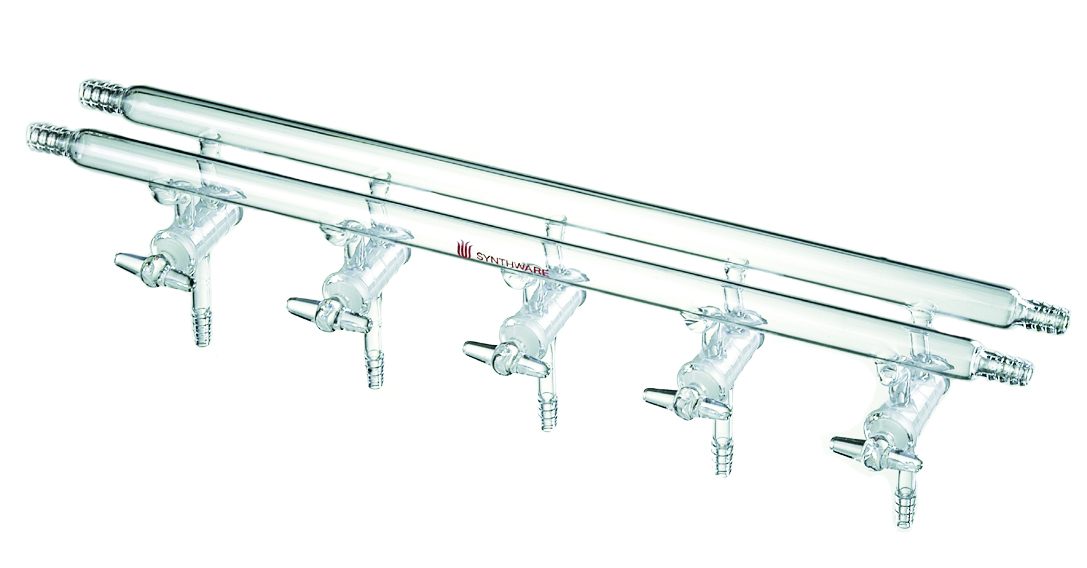 Manifold M25, vacuum solid glass stopcocks, double