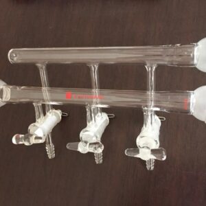 Manifold M27, solid glass stopcocks, double, spherical joint