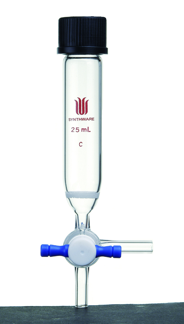 Peptide synthesis vessel P13, solid phase, „T“-bore PTFE stopcock