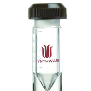 Microscale, conical reaction vial V13, heavy wall, graduated, threaded
